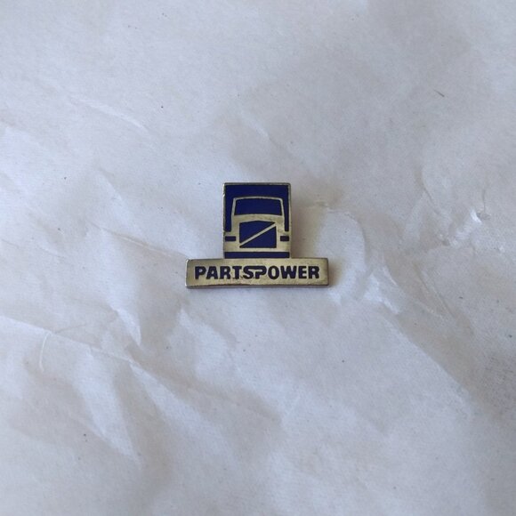 Vintage VOLVO PartsPower Hat Lapel Pin Tie Tack Truck 18 Wheeler Collectible - Picture 1 of 10